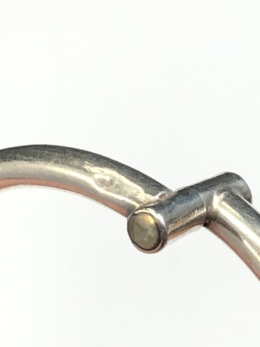 Brazalete de colección Taxco México plata esterlina 925 bola bypass bisagras firmado - Imagen 11 de 11
