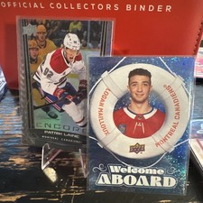 24-25 Upper Deck Welcome Aboard Logan Mailloux Speckled & Patrick Laine Encore 