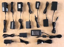 Lot of 10 - 12V AC/DC Power Adapters, 6W to 24W, 5.5x2.1mm, Barrel Connector