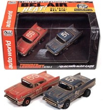 NEW Auto World 1957 Chevy Bel Air Heat Twin Pack Thunderjet Tjet AFX HO Slot Car