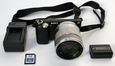 Sony Alpha NEX-5N 16.1MP Mirrorless Digital Camera Black W/ 18-55mm Lens Bundle