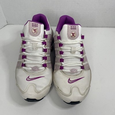 Nike Shox NZ Women's Size 7 White Violet Lilac Running Shoes 636088-114 |  eBay