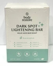 Body Restore Dark Spot Lightening Bar Soap (2 bar pack) Exp 2026, New & Sealed