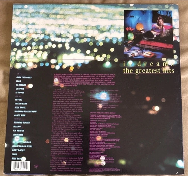 ROY ORBISON In Dreams: The Greatest Hits (1987) Vinyl 2x LP Records. NEAR MINT - Image 2 of 4