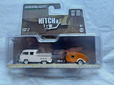 GREENLIGHT HITCH & TOW 1968 VOLKSWAGEN TYPE 2 DOUBLE CAB & TEARDROP TRA, New, M3