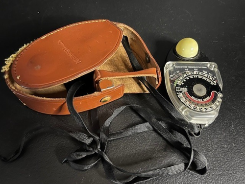 Misuratore luce esposizione direttore Norwood vintage modello B made in USA con custodia in pelle - Foto 5 di 10