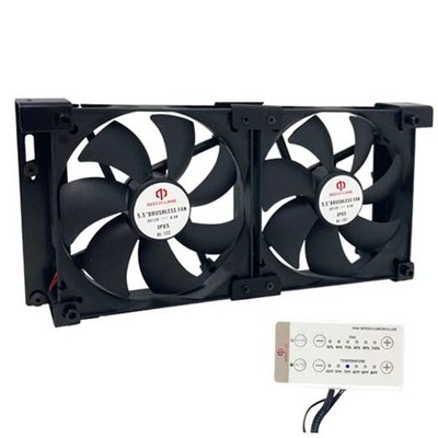  12V RV Fridge Ventilation Cooling Fan 5.5'' (140mm), Custom Mounts For 