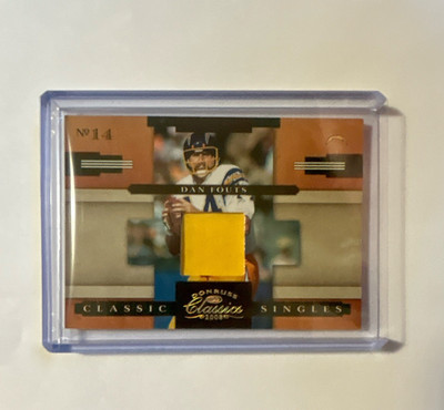 Donruss 2008 Classics Classic Singles Dan Fouts Patch #CS-29 14/15 Chargers