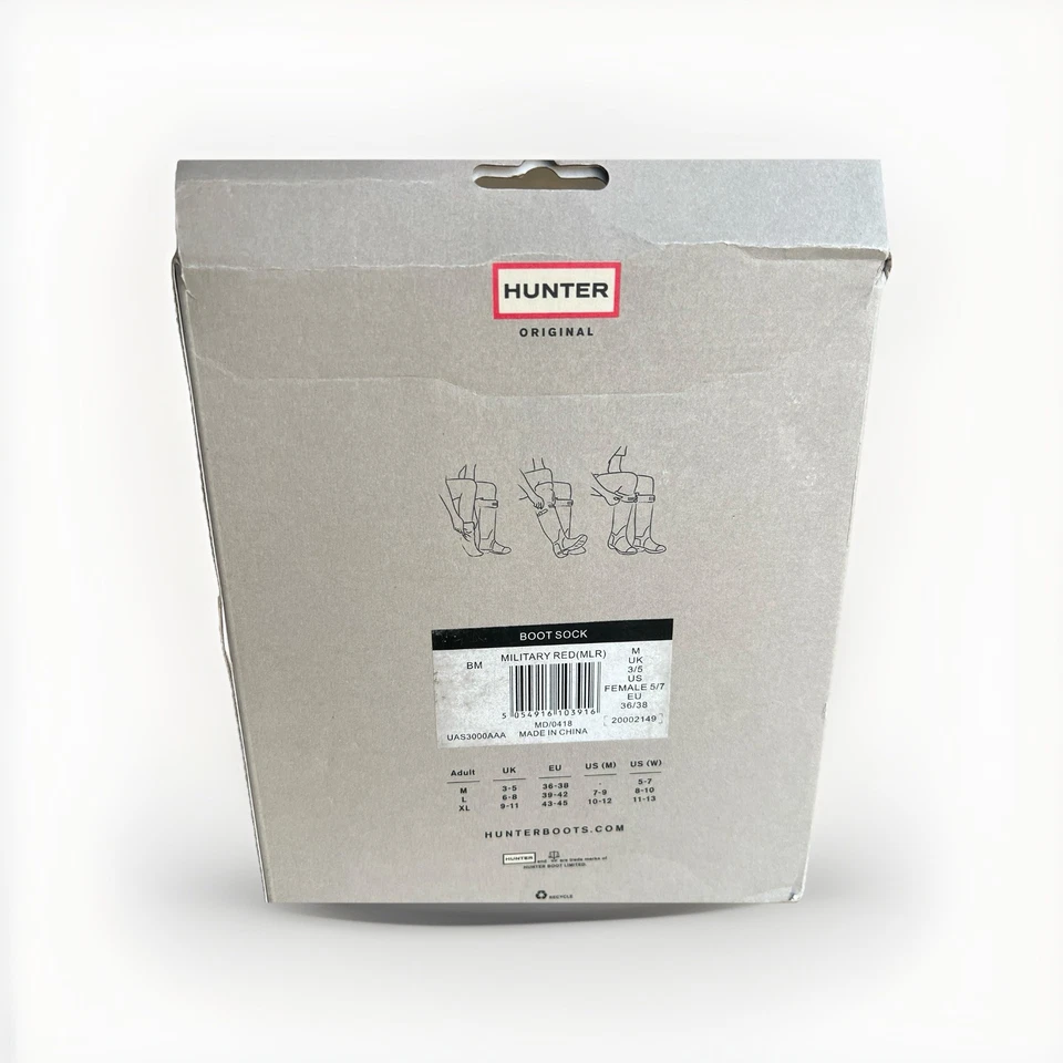 Calcetines Hunter Botas Altas Rojo Cazador Talla Mediana Cálidos Polar Calcetines Foto 2 de 3