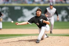 Shingo Takatsu Chicago White Sox pitches v the Kansas City Royals - Old Photo 1