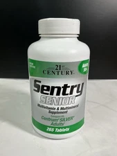 21st Century Sentry Senior Multivitamins 265 Count Gluten Free Non GMO Tablets