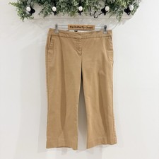 Boden Cropped Wide Leg Chino Pants Khaki Color Size US 10R R24