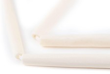 White Bone Hair Pipe Beads 3 inches, 75mm Tube Large Hole 26 Inch Strand