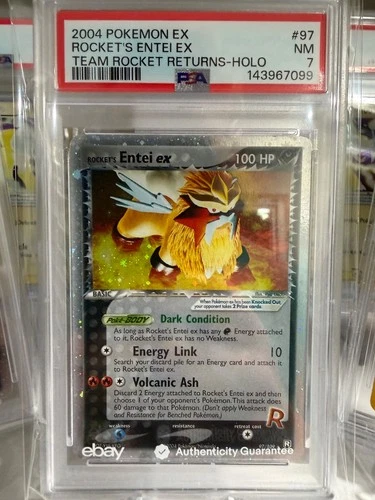 Rocket's Entei ex Holo - 97/109 - Team Rocket Returns - PSA 7 Near Mint