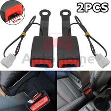2PCS 7.48in Seat Belt Buckle With Wire AntiFading Steel Universal Replacement