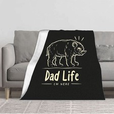 Durable Soft  Warm Flannel Blanket - Cozy Bear Design for Sofa Travel Bed