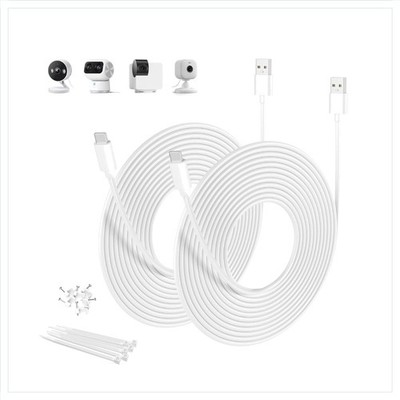 Ladekabel USB A zu USB C 5m 2 Stück für Kamera Blink Mini EufyCam Petcube