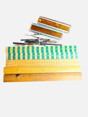 Vintage technische Zeichnung Zeichnung Schreibwaren Lot Rotring Schablonen Lineale Dip Pe