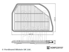 Luftfilter Filtereinsatz ADBP220107 BLUE PRINT für SUZUKI SX4 S-CROSS VITARA