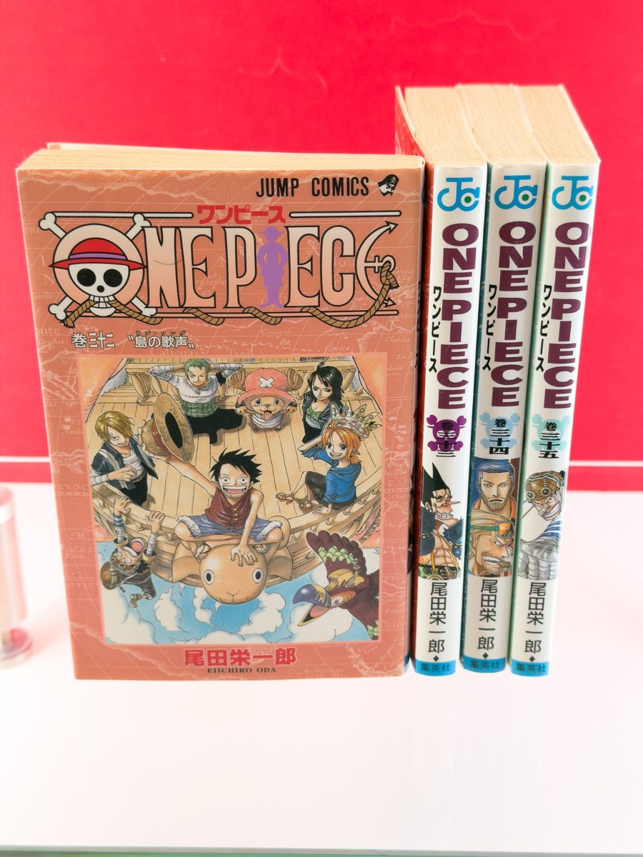 One Piece vol.32.33.34.35 Set 1st Print Edition Comic Japanese