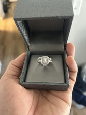 14k White Gold Diamond Cluster Ring Size 6.5,...