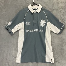 Cotton Traders Barbarians Rugby Jersey Shirt Size Small Grey