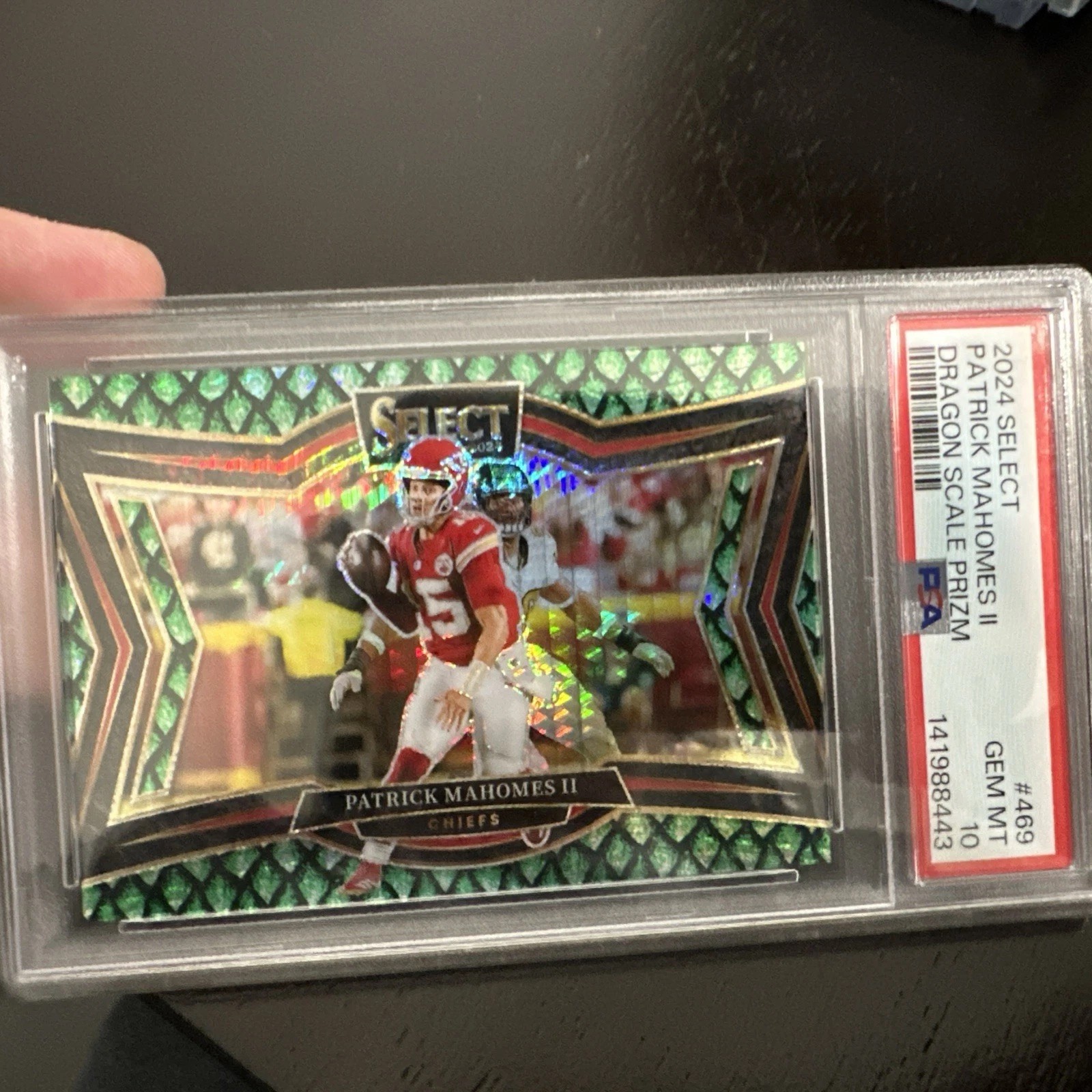 2024 Panini Select - Field Level Patrick Mahomes II #469 Dragon Scale Prizm /70