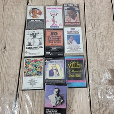 Vintage Jazz Big Band Cassette Tape Lot 10 Tapes Glenn Miller Louis Armstrong...