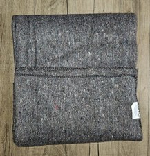 Military Style Wool Blend Blanket 60x82 Gray New Yarn Woven