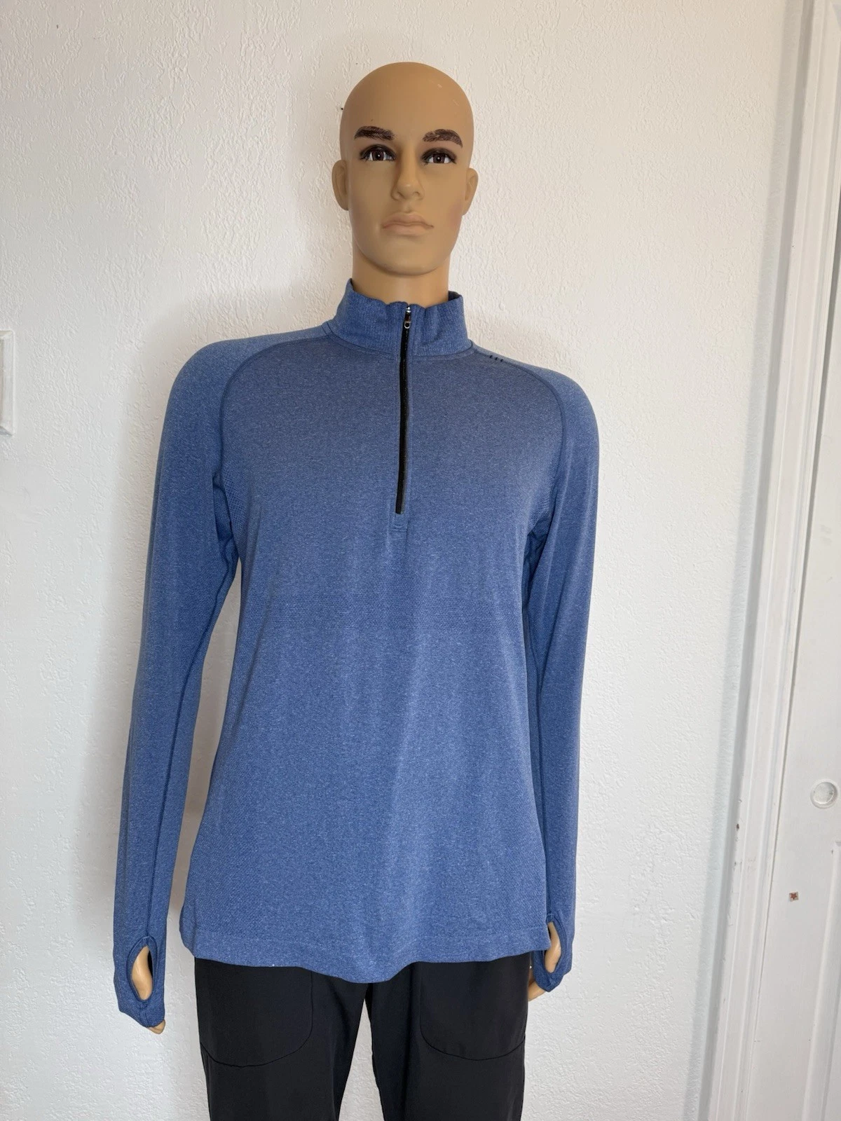 Lululemon Metal Vent Tech 1/4 Zip Shirt Men’s Size M Blue Activewear Gym