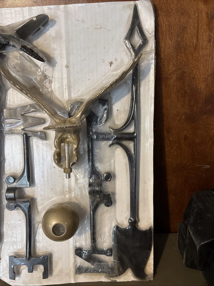 3D Gold Eagle Shape Weathervane Roof Mount Weather Stainless Steel Black Outdoor - Image 4 of 4