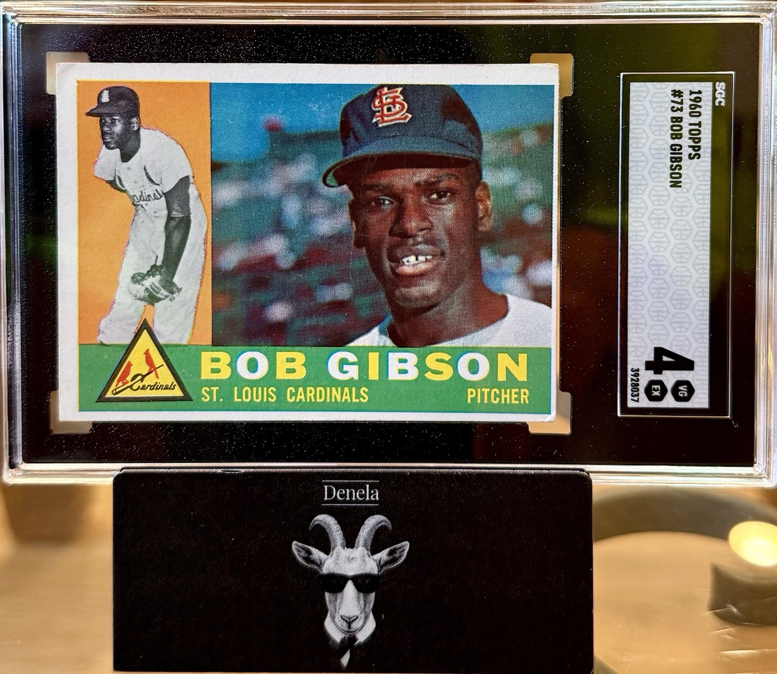 1960 Bob Gibson Topps Baseball #73 St. Louis Cardinals SGC VG-EX 4 HOF