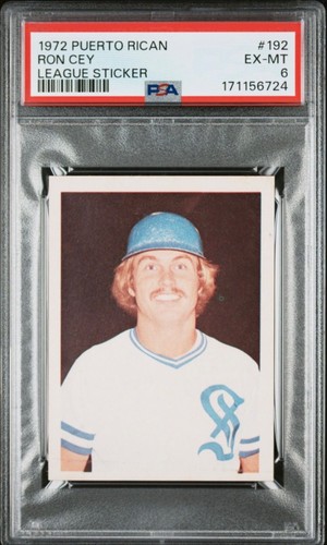 Ron Cey #192 1972 Puerto Rican League Sticker card