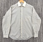 VTG Men’s 16.5 Striped Long Sleeve Button Up Shirt Union Made In USA Fits Large