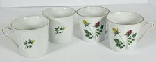 Vintage Winterling Bavaria Floral Teacup, Set Of 4