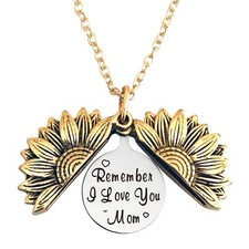 Gift Necklaces for Mom Mother from Daughter Son Remember Small, gold