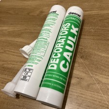 2 X 380ml Geocel Wykonawcy Dekoratorzy Uszczelka Elastyczny wypełniacz Biały 1 godzina farby