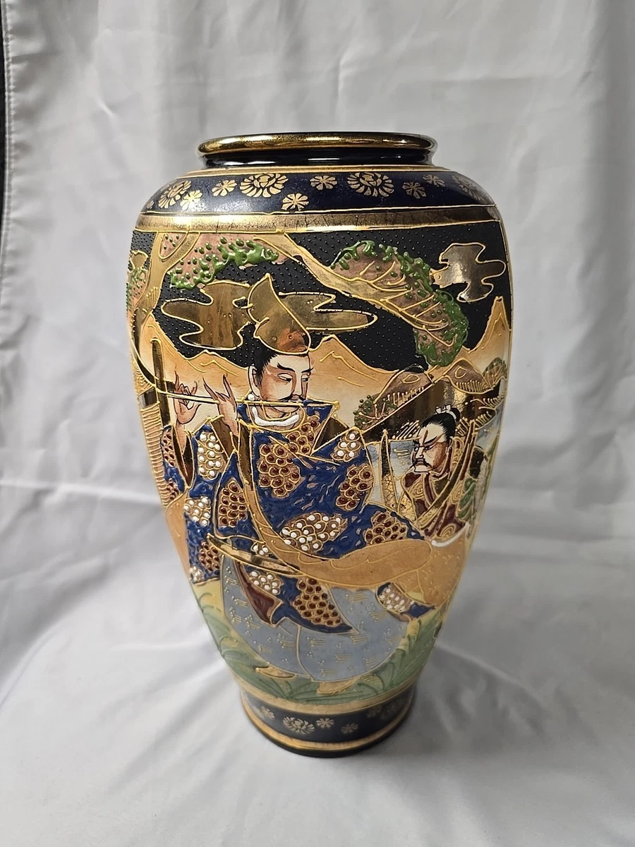 陶瓷蓝色1900-1940 年日本花瓶| eBay
