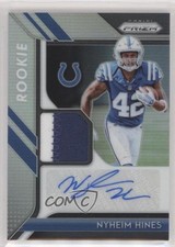 2018 Panini Prizm Rookie Patch Auto 93/99 Nyheim Hines #RPA-NH Patch Auto 3d7
