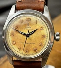 Rare Vintage 1956 Rolex Tudor Oyster Royal Ref 7904 Tropical Patina Dial 34mm