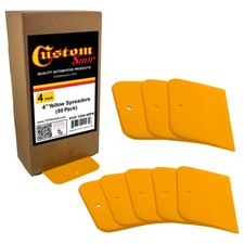 Custom Shop 4 Inch Spreaders For Auto Body Fillers Putties And Glazes - 50 Pack