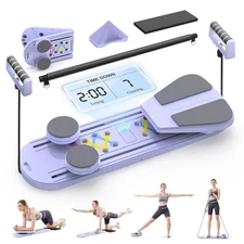 Portable Foldable Pilates Board Reformer Set 7-in-1 Home Workout
