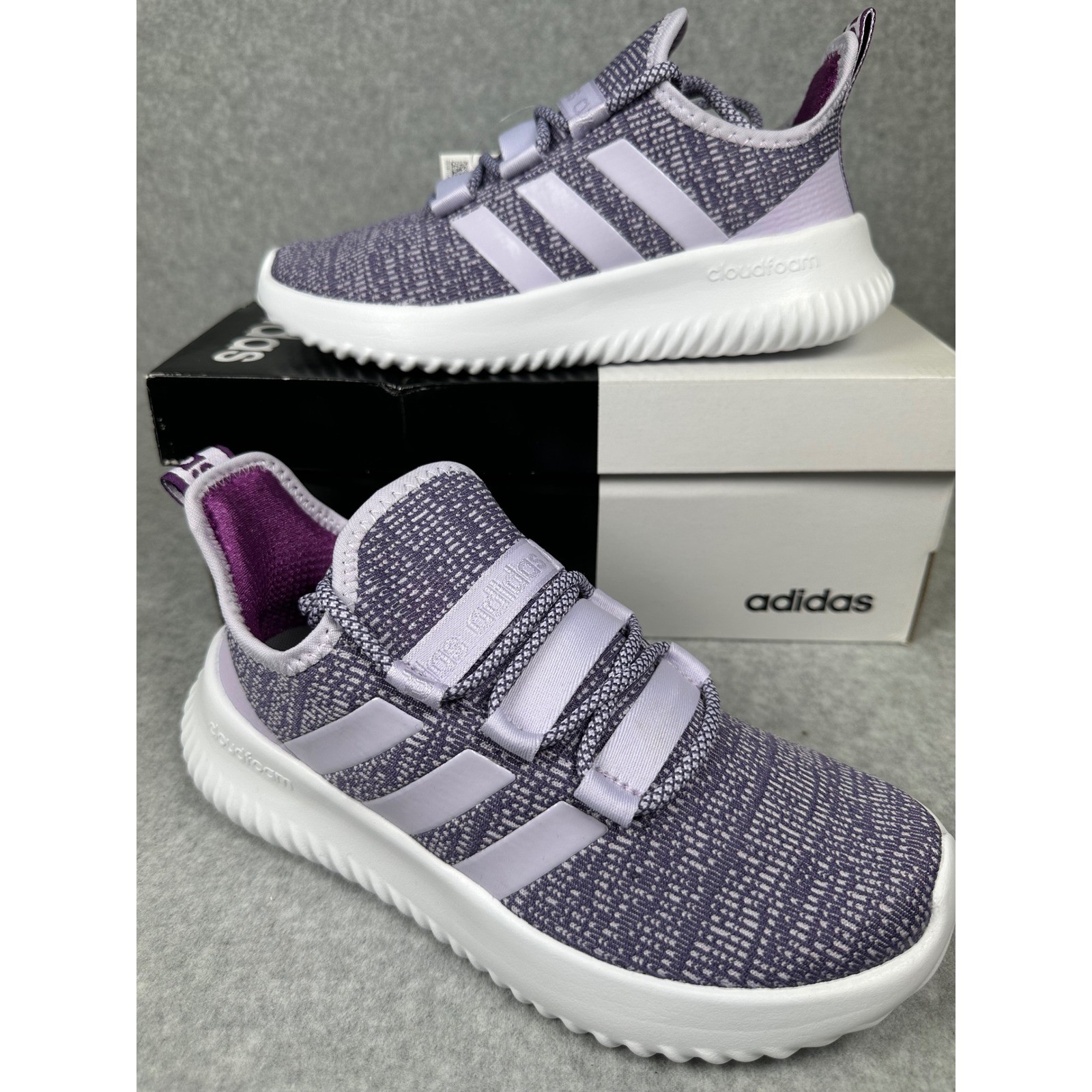 Adidas Kaptir K Big Kids Size 4.5 Sneakers Purple Athletic Running Shoes