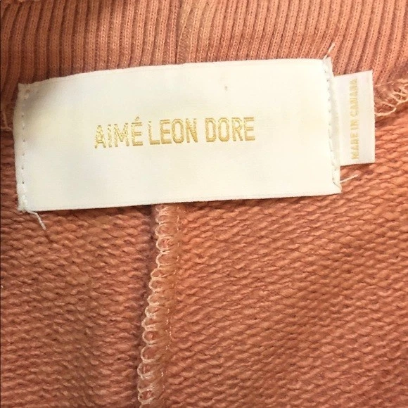 Aime Leon Dore Athletic Short Men's XXL Cotton Peach Sweat Shorts Drawstring - Image 3 of 4