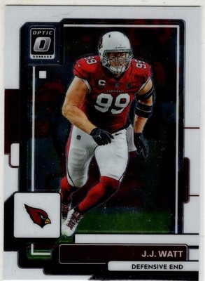 2022 Panini Donruss Optic Football J.J. Watt No. 4 Arizona Cardinals