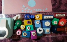 Lot of 20 Shaped Scrapbooking Hole Punches HEART, CUPID, LG CIRCLE, FISH MORE