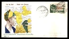 Mayfairstamps France FDC 1957 Guadeloupe Scenery Woman Map First Day Cover aax_2