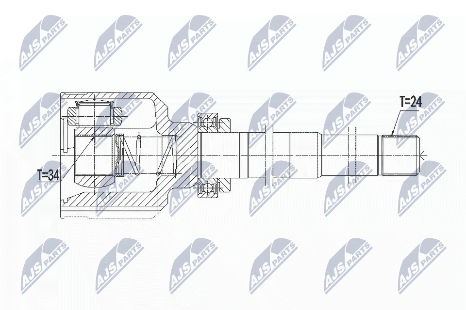Für NTY NPW-CT-058 INNER CV JOINT