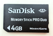 SanDisk 4GB Memory Stick Pro Duo MagicGate -Sony Camera PSP PlayStation Portable