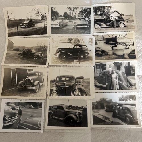 34 Vintage Old Autos Photos Photographs Automobilia Cars Automobiles BW Lot